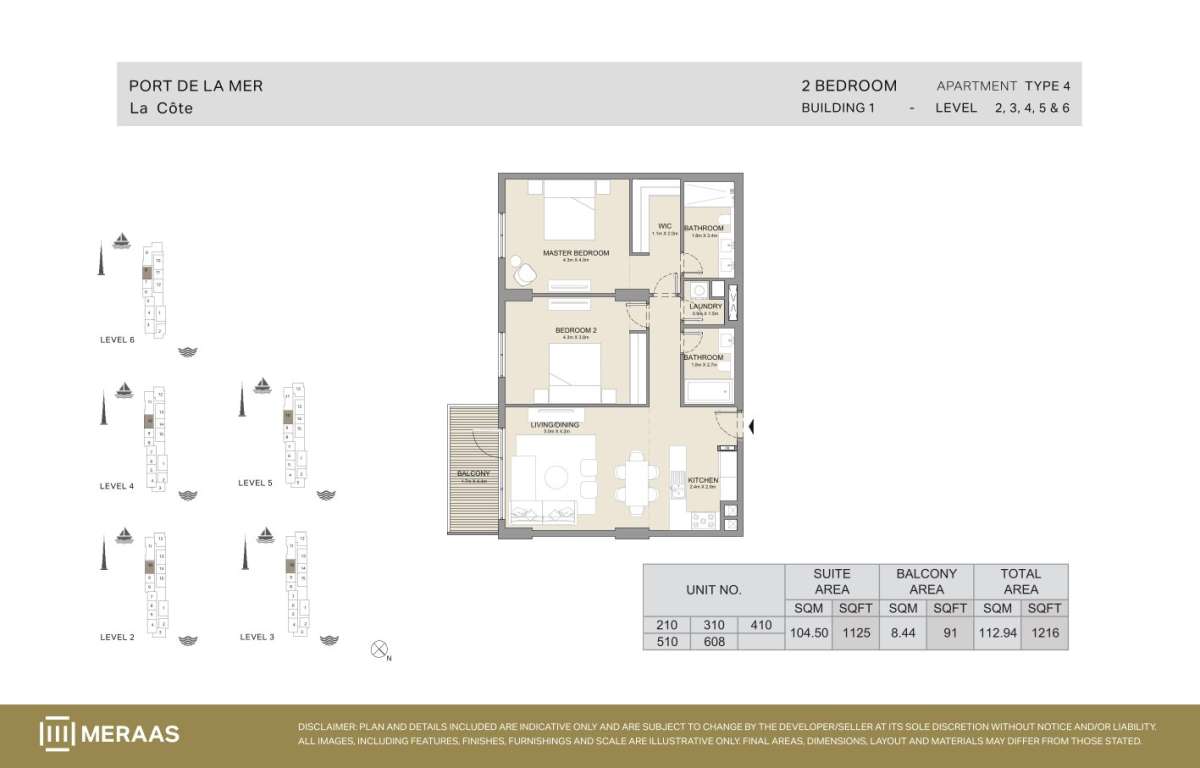 Type 4-2BHK Unit Types 210,310,410,510,608